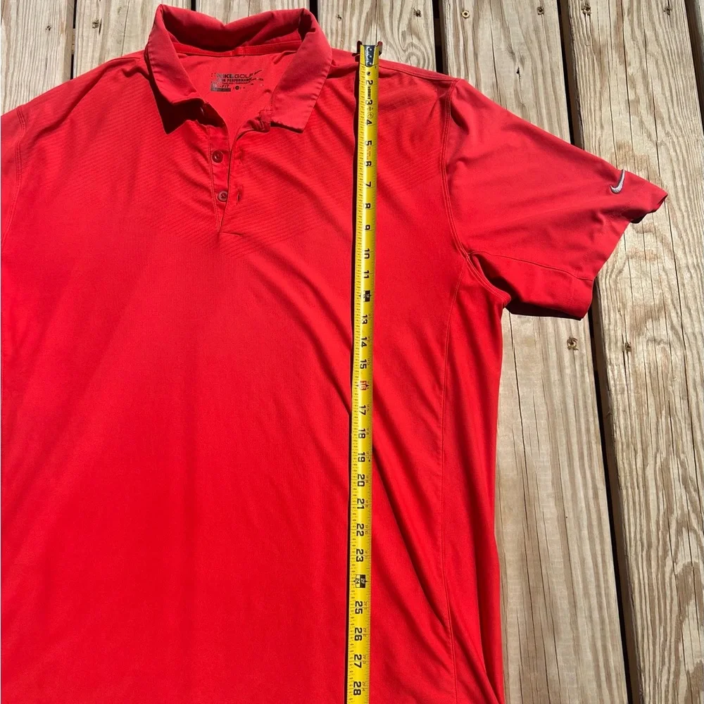 Nike Golf Polo Shirt Adult Men's Extra Large Red‎ Embroidered Short Sleeve